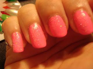 Pink Dazzle Nail look.