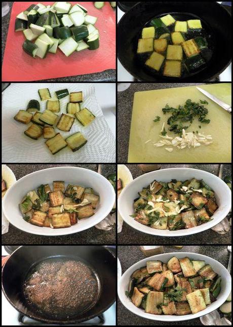 Italian Style Marinated Zucchini-collage