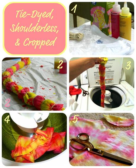 diy tie-dye cropped top