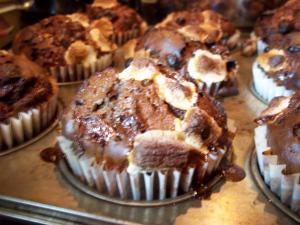 Rocky Road Muffins, Muffin, Chocolate, Marshmallows