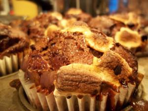 Rocky Road Muffins, Muffin, Chocolate, Marshmallows