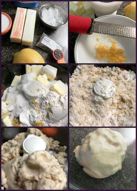 Lemon lavendar short breads -dough collage