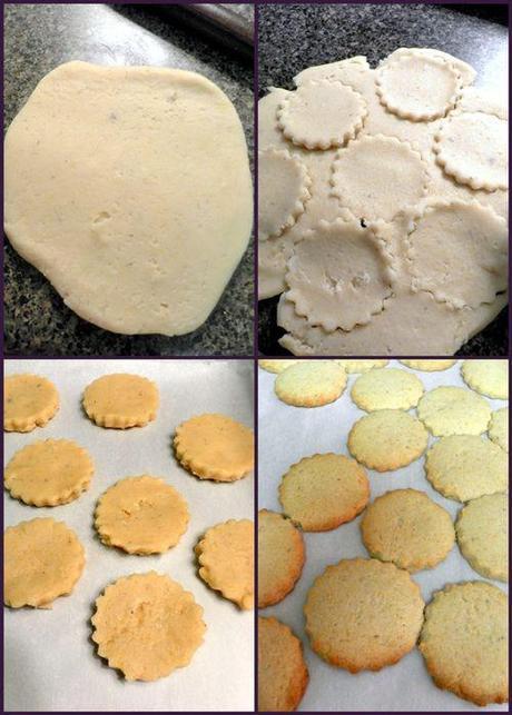 Lemon lavendar short breads - cookie baking collage