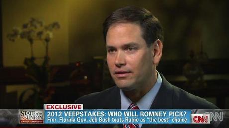 Florida Senator Marco Rubio told CNN's Candy Crowley that former Massachusetts governor Mitt Romney would choose the right VP. Photo: CNN.
