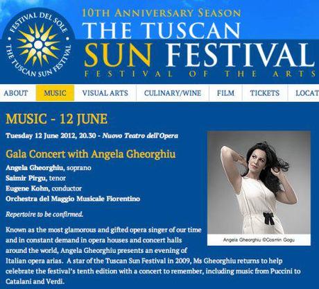 Angela Gheorghiu at Tuscan Sun Festival, June 12