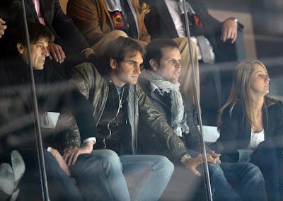 Federer Cheering for Basel's Hockey Team
