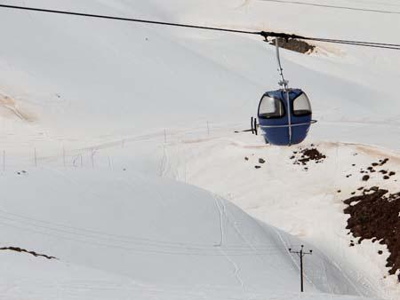 A gondola at Dizin ski resort