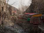 Restaurants located along the river and hiking trail