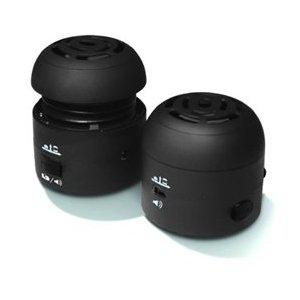 Tweakers SPKR-R1-BK 3.4W Pull-n-Play Speakers, Black