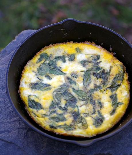 Spinach, Onion and Goat Cheese Frittata