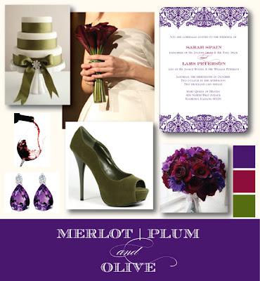 Wedding Color Inspiration: Merlot, Plum and Olive