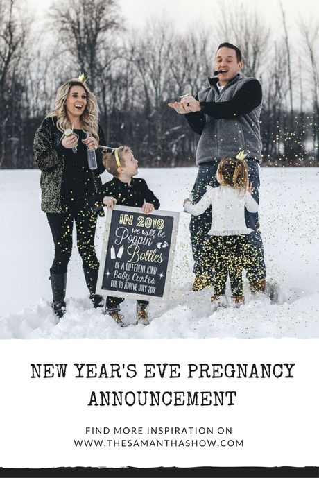 New Year's Eve Pregnancy Announcement for family. 