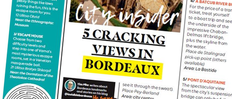 'Five cracking views in Bordeaux' listicle in easyJet Traveller magazine