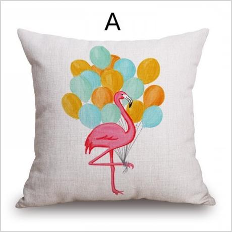 flamingo decorative pillows living room hand painted style animal cushions design