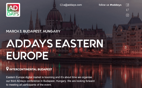 ADDAYS Easter Europe Digital Marketing Event 2018 March: JOIN IT