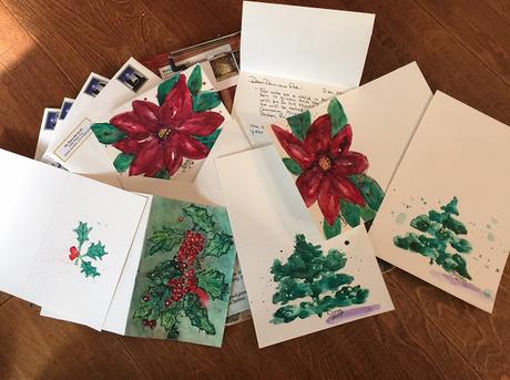 Christmas 2017 and Water Colored Cards
