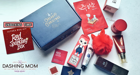 Unboxing of my first Althea Box! (Althea Box #39 : Red Sparkling Box | Holiday Edition)