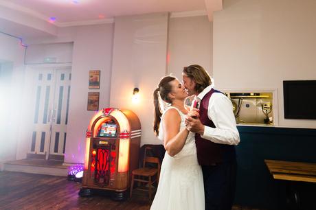 First dance in front of vintage juke box
