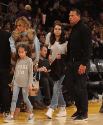 Jennifer Lopez & A Rod Friday Night..Family Night At The Lakers Game