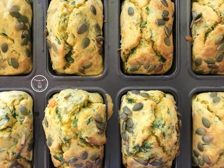 Pumpkin, Feta & Kale Mini Loaves