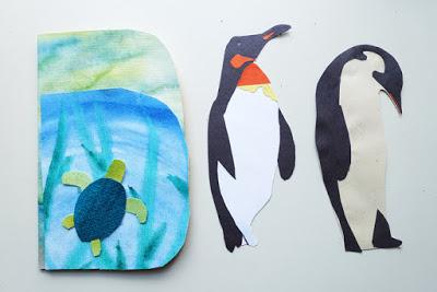 Cut-Paper Animals by Students at Coastal Grove School