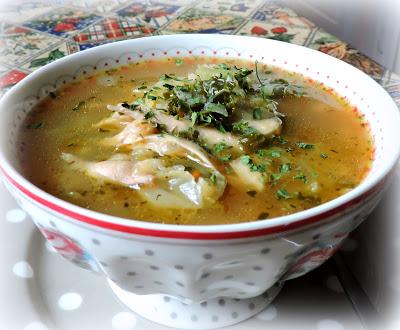 Roast Chicken Soup with Barley, Parsnips & Cabbage