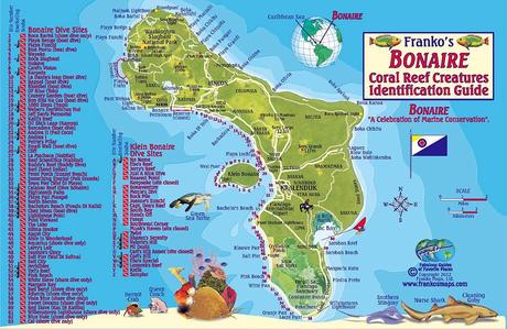 Bonaire dive site Map