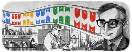 Google doodle on Nobel laureate Har Gobind Khorana