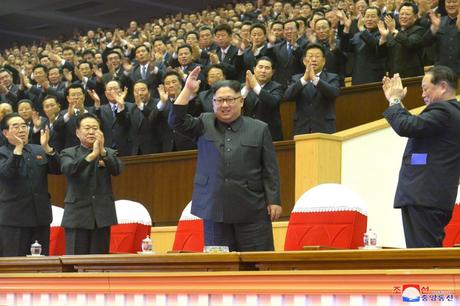 KJU Attends Concert with Participants of Conference of Party Cell Chairs