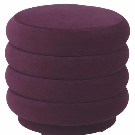 Small Round Pouf in Bordeaux design by Ferm Living