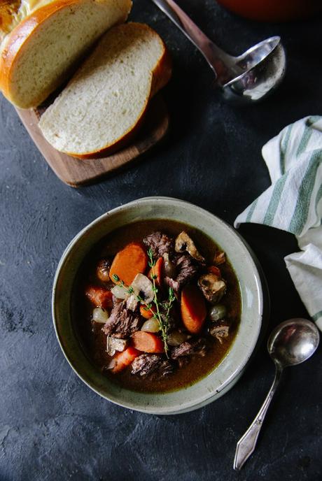 Boeuf Bourguignon for Comforting Winter Dinners // www.WithTheGrains.com