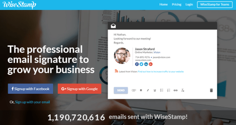 WiseStamp Review: Awesome Professional Email Signature Template