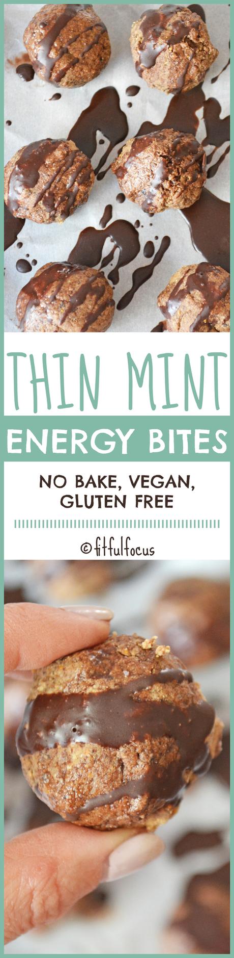 Thin Mint Energy Bites (No Bake, Gluten Free, Vegan)