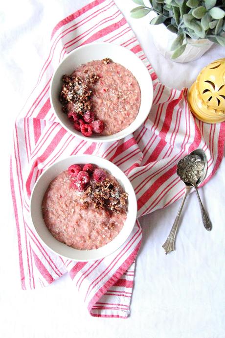Raspberry and Coconut Porridge | Vegan Recipe