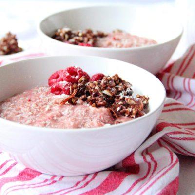 Raspberry & Coconut Porridge | Vegan Recipe