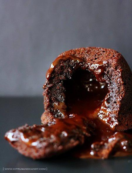 Bite-Sized Chocolate Fondant with Blood Orange Recipe