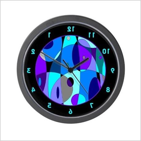 cool psychedelic wall clock 445640057