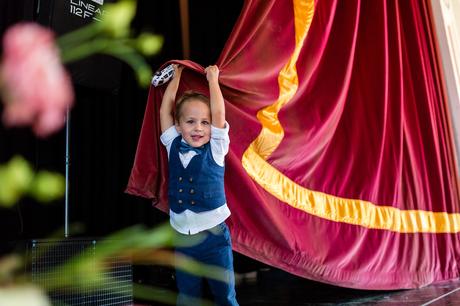 Cheeky kid lights the curtain during speeches A fun Yorkshire Wedding