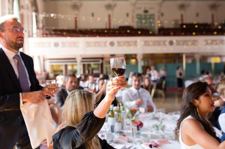 Guest toasting A fun Yorkshire Wedding