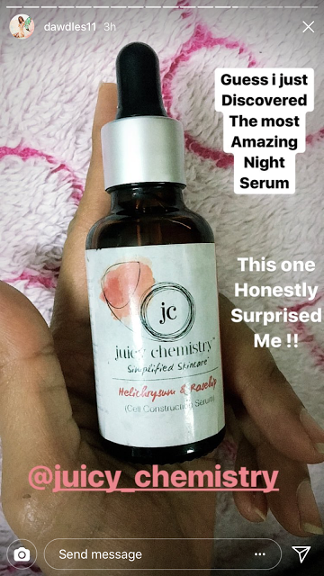 Pradaini Surva Likes This Face serum from Juicy CHemistry.