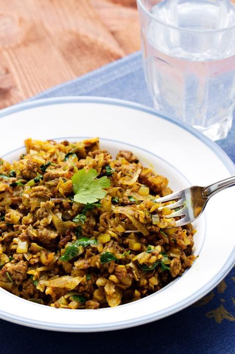 Keto Indian cabbage stir-fry