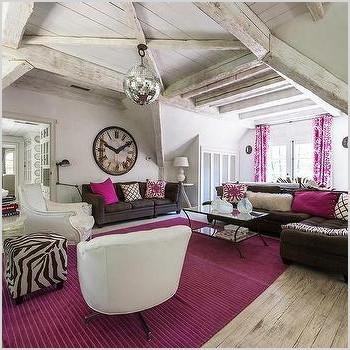 pink and brown living rooms
