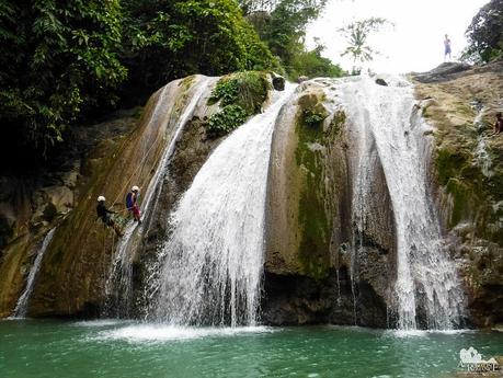 Rappelling Off Busay Falls