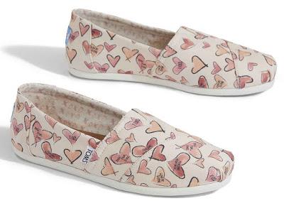 Shoe of the Day | TOMS Watercolor Hearts Valentine's Day Classics