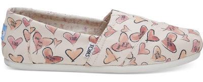 Shoe of the Day | TOMS Watercolor Hearts Valentine's Day Classics