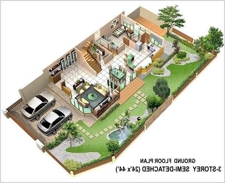 semi detached house layout plan