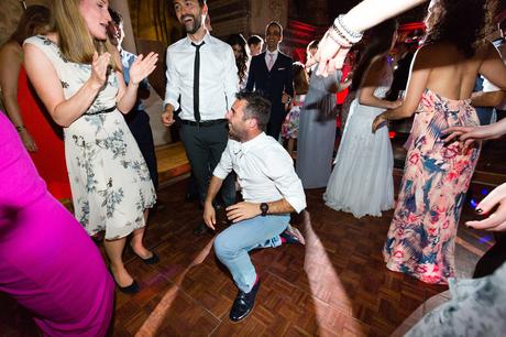Fun Dance photograph during disco St Stephens Hampstead Wedding Photography