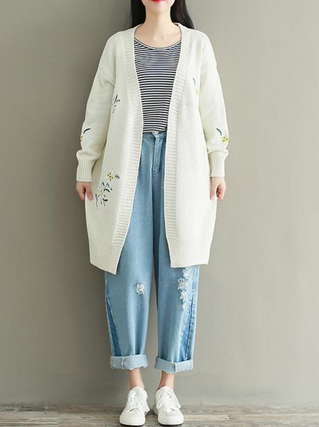 white long cardigan