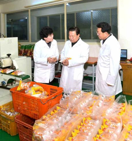 Choe Ryong Hae Inspects Two Foodstuff Factories