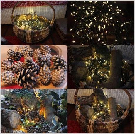 diy project make a rustic basket decoration for christmas